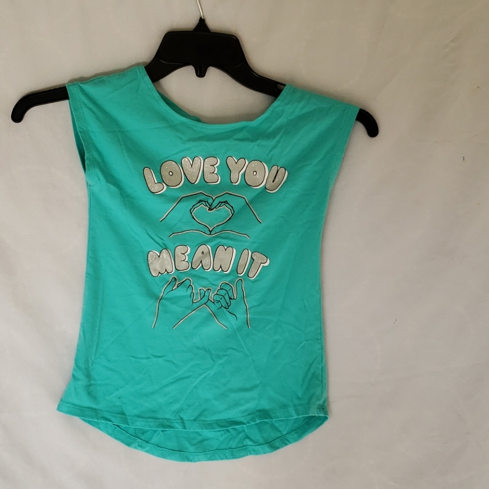 Arizona girls inspirational shirt size 7/8 teal